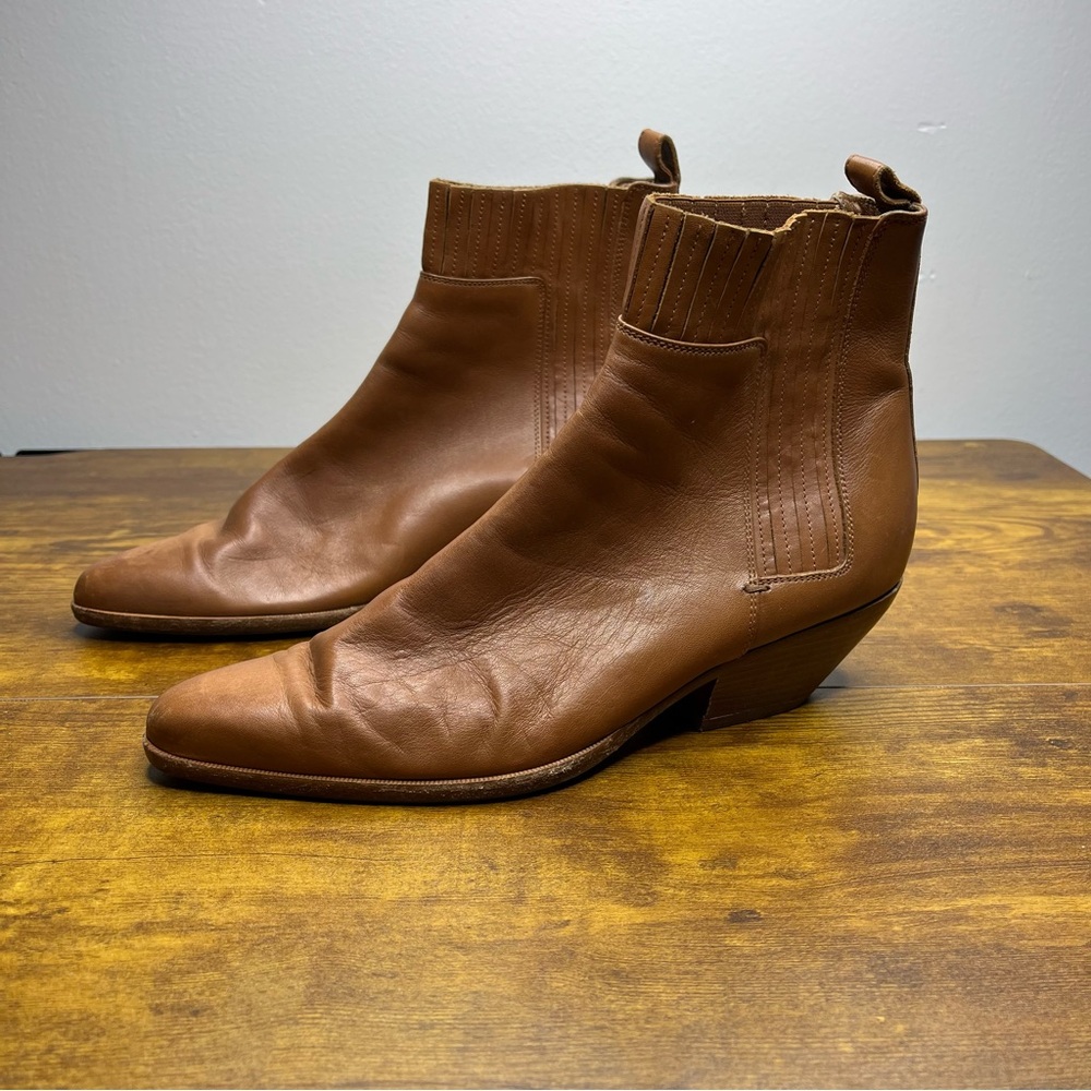 Vince Eckland Pleated Leather Booties